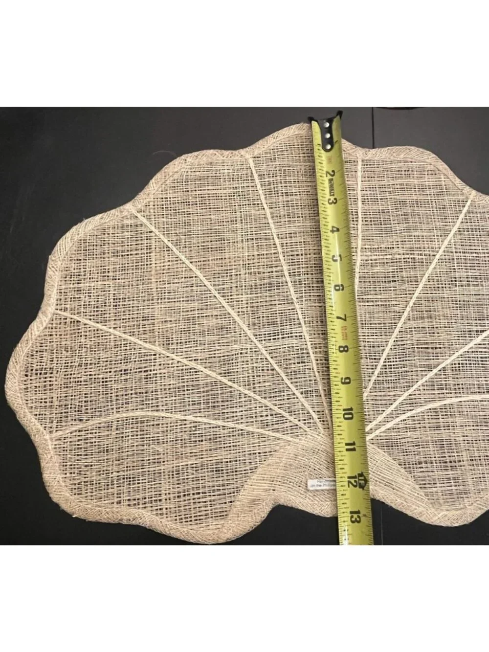 Vintage Woven Fan Shell Place Mats Set of 6 Handmade Philippines